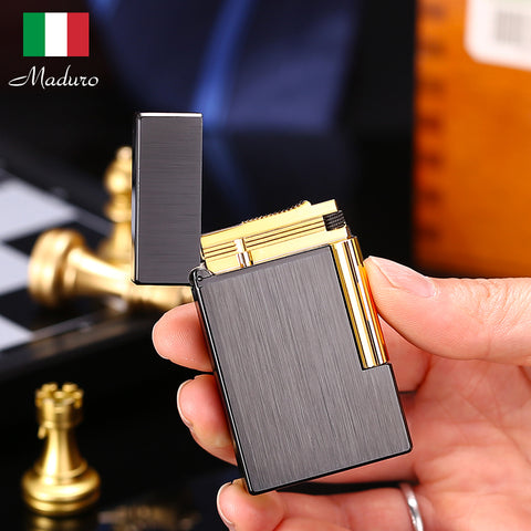 Maduro M2 Cling Sound Butane Soft Flame Lighter – Slim Brushed Steel