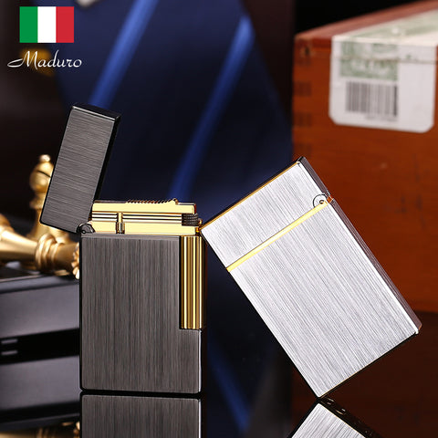 Maduro M2 Cling Sound Butane Soft Flame Lighter – Slim Brushed Steel