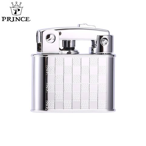 Prince Gold Petrol Lighter Silver Revival GD2