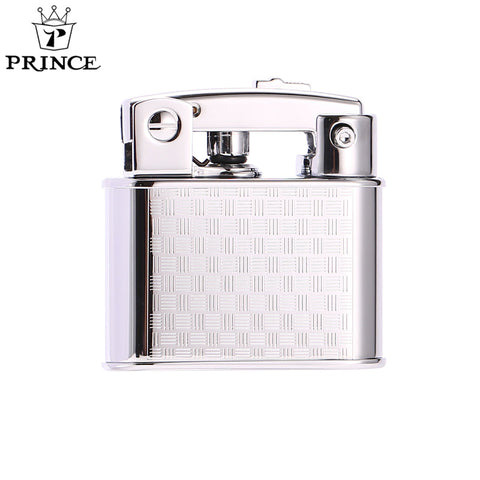 Prince Gold Petrol Lighter Silver Revival GD2