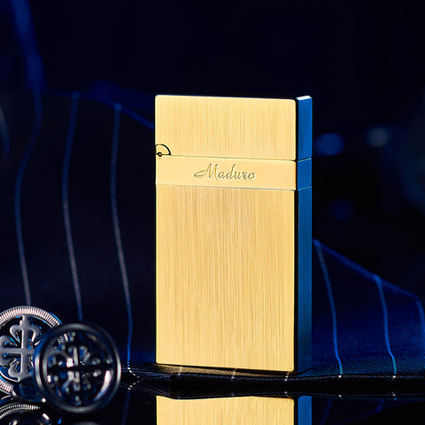 Maduro M1 Vintage Cigar Soft Flame Lighter – Cling Sound Kerosene Brushed Steel