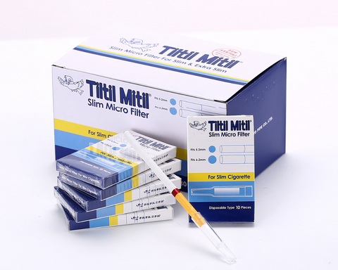 Tilli Mitti slim micro filter packaging on a white background