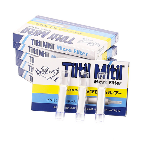 Tiltil Mitil micro filter packaging on a white background