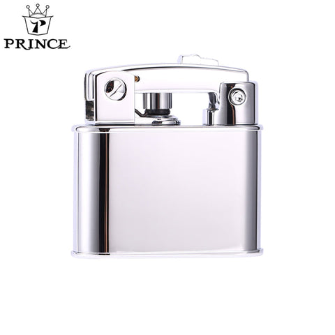 Prince Gold Petrol Lighter Silver Revival GD2