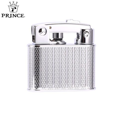 Prince Gold Petrol Lighter Silver Revival GD2