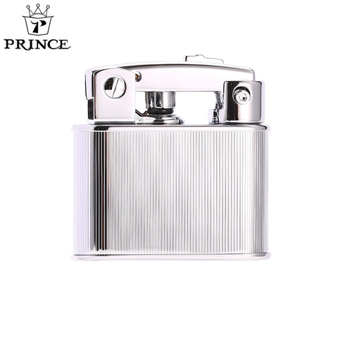 Prince Gold Petrol Lighter Silver Revival GD2