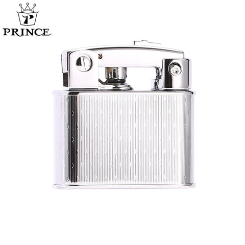 Prince Gold Petrol Lighter Silver Revival GD2
