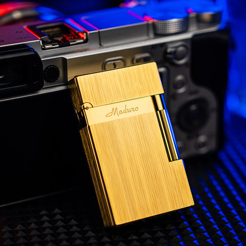 Maduro M2 Cling Sound Butane Soft Flame Lighter – Brushed Steel