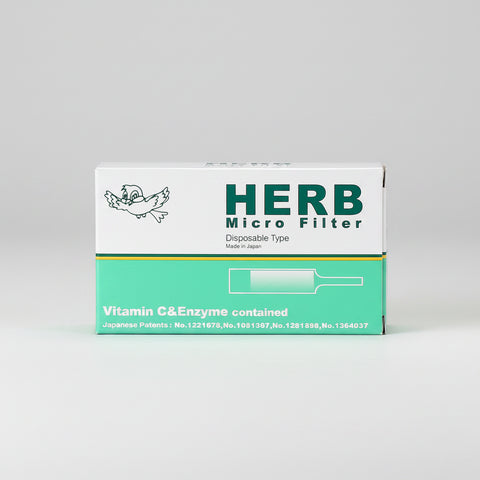 HERB Micro Filter packaging with green and white design on a white background