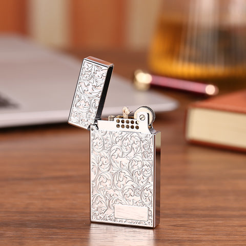 Maduro M1 Vintage Cigar Soft Flame Lighter – Cling Sound Kerosene Baroque Swirl