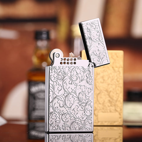 Maduro M1 Vintage Cigar Soft Flame Lighter – Cling Sound Kerosene Baroque Swirl