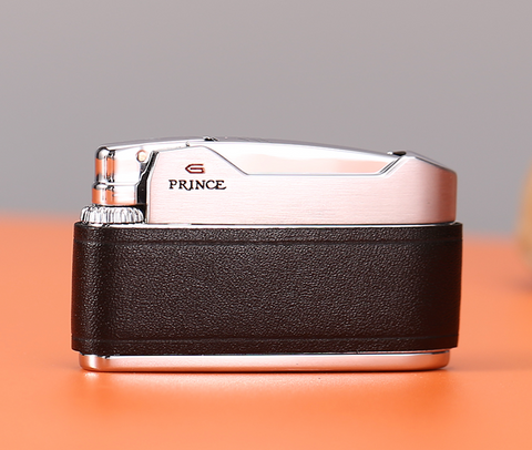 Prince Gas Micro Lighter Revival Leather 88E - black