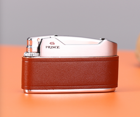 Prince Gas Micro Lighter Revival Leather 88E - Brown