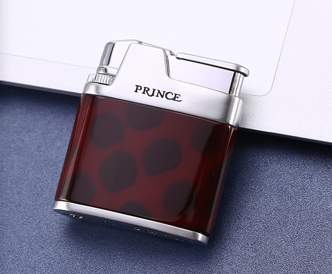 Prince Gas Lighter Prona 61 Commemorative - red marble