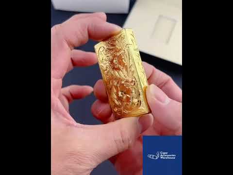 Maduro M1 Vintage Cigar Soft Flame Lighter – Cling Sound Kerosene Peony Motif