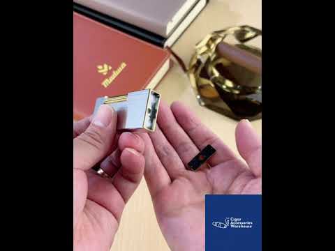 Maduro M7 Classic Midsize Flint Soft Flame Lighter – Kerosene Brushed Steel