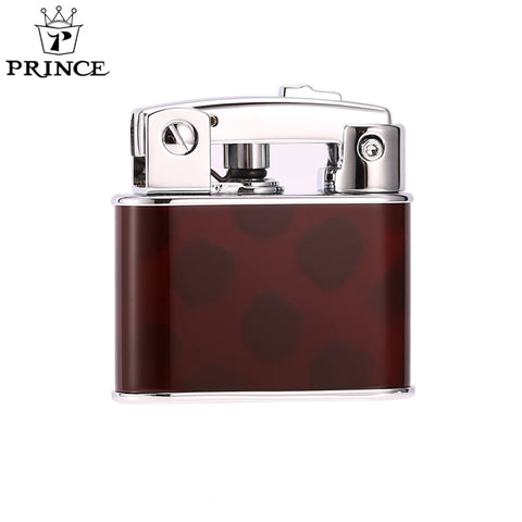 Prince Gold Petrol Lighter Classic Revival GD2- Red Marble