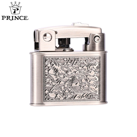 Prince Gold Petrol Lighter Vintage Revival GD2 - Vintage Silver Motif