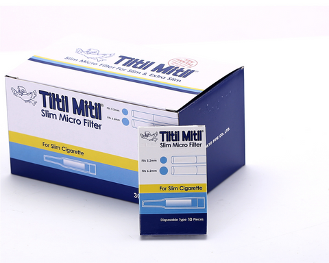 Titi Mili Slim Micro Filter packaging on a white background