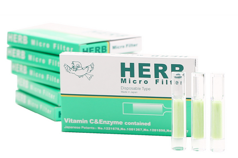 HERB Micro Filter packaging with green and white design on a white background