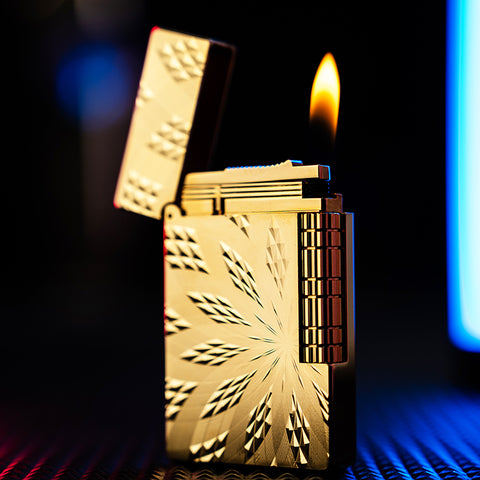 Maduro M2 Cling Sound Butane Soft Flame Lighter – Sunburst Grid