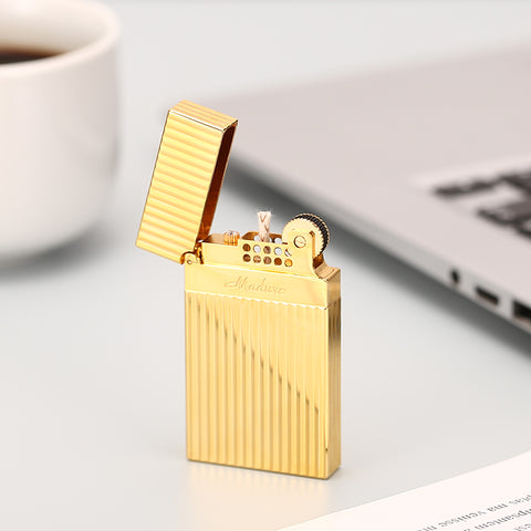 Maduro M1 Vintage Cigar Soft Flame Lighter – Cling Sound Kerosene Stripes Finish