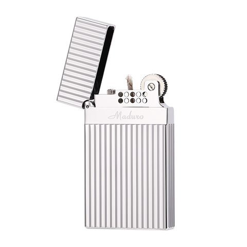 Maduro M1 Vintage Cigar Soft Flame Lighter – Cling Sound Kerosene Stripes Finish