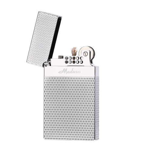 Maduro M1 Vintage Cigar Soft Flame Lighter – Cling Sound Kerosene Diamond Grid