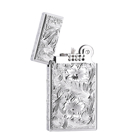 Maduro M1 Vintage Cigar Soft Flame Lighter – Cling Sound Kerosene Peony Motif