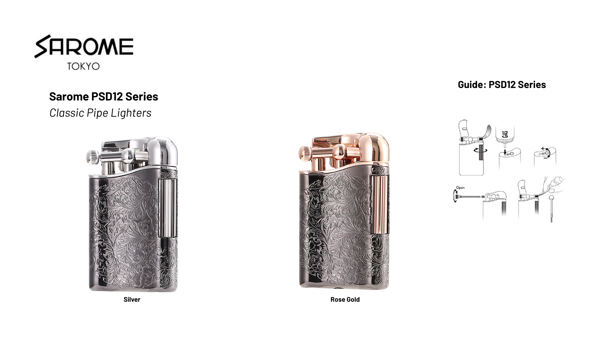 Sarome PSD12 Series Classic Pipe Lighters
