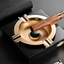 Regal Square Cigar Ashtray - Luxury Rosewood Base with Alloy Cigar Rests